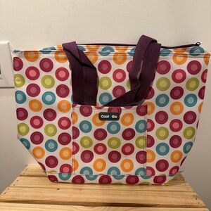 NEW Cool2Go Colorful Polka Dot Cooler Insulated Tote Bag